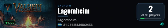 Lagomheim live status badge
