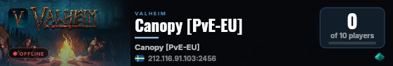 Canopy [PvE-EU] live status badge