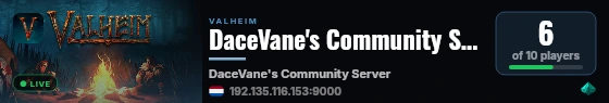 DaceVane's Community Server live status badge