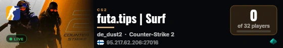 futa.tips | Surf live status badge