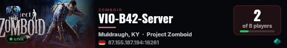 VIO-B42-Server live status badge