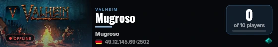 Mugroso live status badge