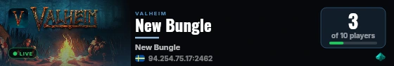 New Bungle live status badge
