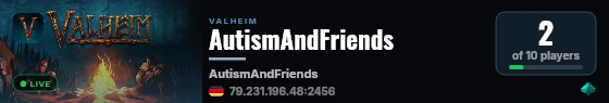 AutismAndFriends live status badge