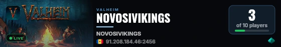 NOVOSIVIKINGS live status badge