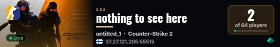 nothing to see here live status badge