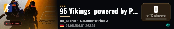 95 Vikings  powered by PRACC.COM live status badge