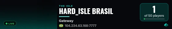 HardIsle BRASIL live status badge