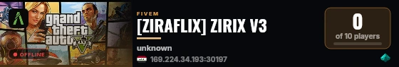 [ZIRAFLIX] ZIRIX V3 live status badge
