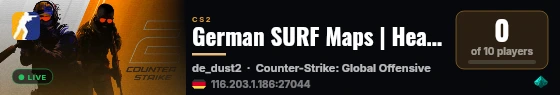 German SURF Maps | Healthkits | 128 Tick | sponsored by xcelnt.games live status badge