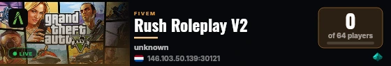 Rush Roleplay V2 live status badge
