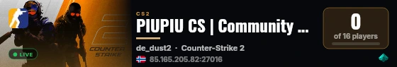 PIUPIU CS | Community DM live status badge