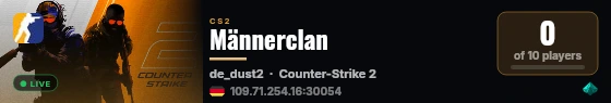 Männerclan live status badge