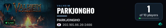 PARKJONGHO live status badge