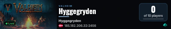 Hyggegryden live status badge