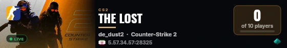 THE LOST live status badge