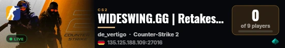 WIDESWING.GG | Retakes | EU #2 Limburg live status badge