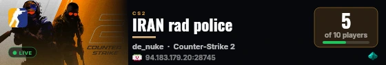 IRAN rad police live status badge
