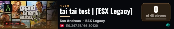tai tai test | [ESX Legacy] live status badge