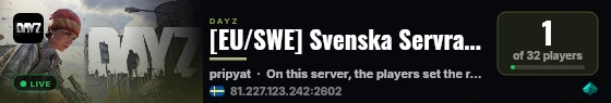 [EU/SWE] Svenska Servrar Pripyat | BETA live status badge
