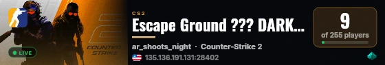 Escape Ground ??? DARK MOD live status badge