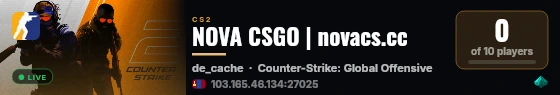 NOVA CSGO | novacs.cc live status badge