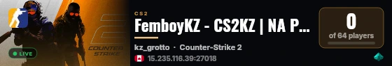 FemboyKZ - CS2KZ | NA Public 4 live status badge