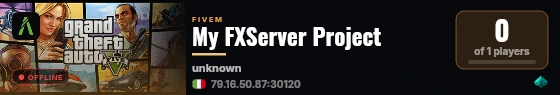 My FXServer Project live status badge