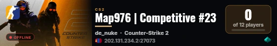 Map976 | Competitive #23 live status badge