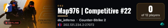 Map976 | Competitive #22 live status badge