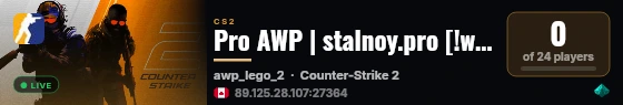 Pro AWP | stalnoy.pro [!ws !vip !res] live status badge