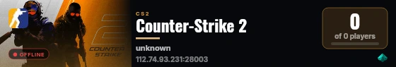 Counter-Strike 2 live status badge
