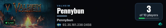 Pennybun live status badge