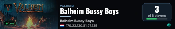 Balheim Bussy Boys live status badge