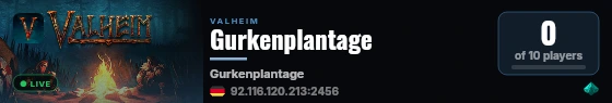 Gurkenplantage live status badge