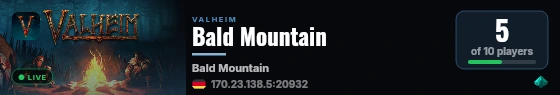 Bald Mountain live status badge