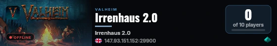 Irrenhaus 2.0 live status badge