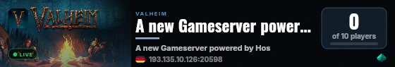 A new Gameserver powered by Host-Unlimited.de live status badge