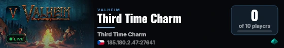 Third Time Charm live status badge