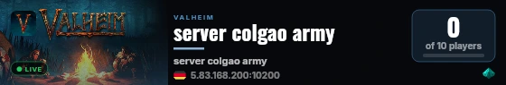 server colgao army live status badge