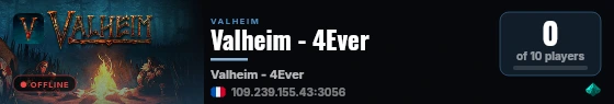 Valheim - 4Ever live status badge