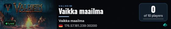 Vaikka maailma live status badge