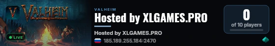 Hosted by XLGAMES.PRO live status badge