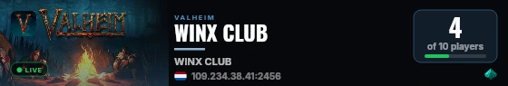 WINX CLUB live status badge