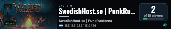SwedishHost.se | PunkRunkarna live status badge