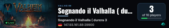 Sognando il Valhalla ( durera 3 giorni?) live status badge