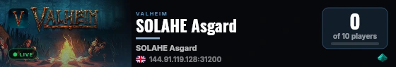 SOLAHE Asgard live status badge
