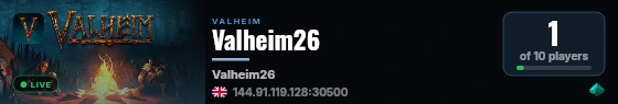 Valheim26 live status badge