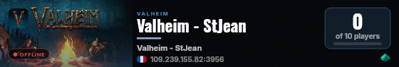 Valheim - StJean live status badge