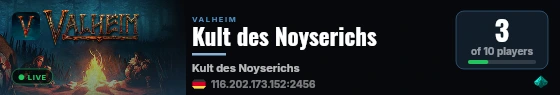 Kult des Noyserichs live status badge